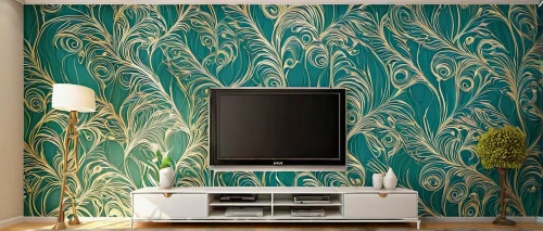 botanical print,art nouveau design,patterned wood decoration,modern decor,intensely green hornbeam wallpaper,vintage wallpaper,art deco background,tropical leaf pattern,contemporary decor,background pattern,green wallpaper,japanese floral background,chinese screen,floral with cappuccino,mid century modern,wall sticker,damask background,floral background,tv cabinet,retro pattern,Illustration,Abstract Fantasy,Abstract Fantasy 17