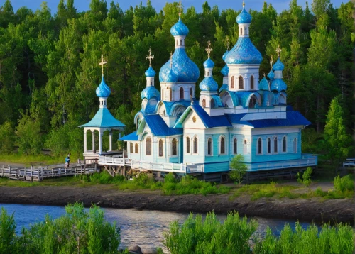 putna monastery,monastery,island church,kremlin,tatarstan,alexander nevski church,archimandrite,wooden church,baikal,khakassia,russia,sihastria monastery putnei,orthodox,petersburg,baikal lake,irkutsk,fairytale castle,ukraine,russian holiday,russian folk style,Illustration,Japanese style,Japanese Style 20