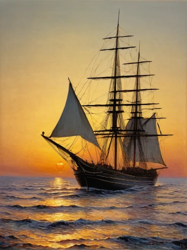 sea sailing ship,sail ship,sailing ship,three masted sailing ship,sailing ships,full-rigged ship,tallship,sailing vessel,tall ship,sloop-of-war,east indiaman,barquentine,three masted,sailing boat,sailer,training ship,friendship sloop,windjammer,sailing-boat,sail boat,Art,Classical Oil Painting,Classical Oil Painting 23