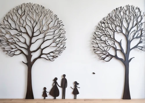 trees with stitching,cardstock tree,family tree,paper art,plane-tree family,nursery decoration,ordinary boxwood beech trees,wall sticker,wood art,wire sculpture,birch family,tree grove,pacifier tree,deciduous trees,penny tree,saplings,wooden figures,tree thoughtless,women silhouettes,decorative art,Illustration,Paper based,Paper Based 20