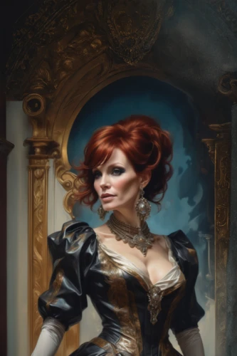 victorian lady,fantasy portrait,gothic portrait,transistor,sorceress,steampunk,fantasy art,venetia,painted lady,the carnival of venice,lady of the night,celtic queen,gothic woman,imperial coat,victorian style,gothic fashion,baroque,masquerade,fantasy woman,queen of hearts