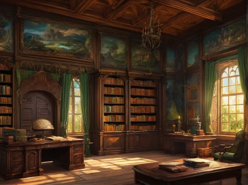 study room,reading room,old library,bookshelves,celsus library,sci fiction illustration,backgrounds,library,armoire,bookcase,dandelion hall,apothecary,scholar,game illustration,fantasy landscape,classroom,ornate room,danish room,french digital background,study,Art,Classical Oil Painting,Classical Oil Painting 36