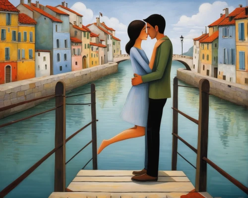 romantic scene,romantic portrait,oil painting on canvas,art painting,italian painter,young couple,amorous,love bridge,honeymoon,loving couple sunrise,romantic,oil painting,photo painting,kissing,couple in love,janome chow,love in air,burano,tango,oil on canvas,Art,Artistic Painting,Artistic Painting 29