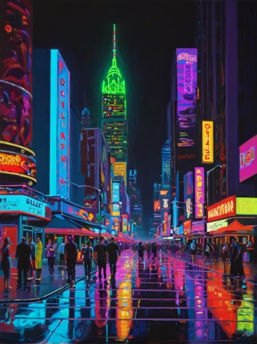 shinjuku,time square,cyberpunk,kowloon,colorful city,metropolis,times square,cityscape,ny,tokyo,hong kong,broadway,tokyo ¡¡,city lights,shanghai,night scene,80s,tokyo city,new york,hk,Conceptual Art,Sci-Fi,Sci-Fi 26