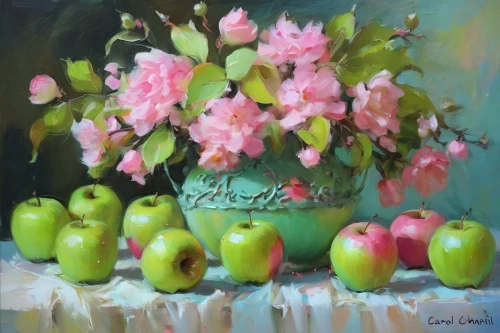 still life of spring,rose apples,green apples,roses-fruit,basket of apples,summer still-life,basket with apples,apple flowers,blossoming apple tree,autumn still life,apple blossom,apple blossoms,cart of apples,cactus apples,apples,red apples,still life,carol colman,oil painting,cloves schwindl inge,Illustration,Realistic Fantasy,Realistic Fantasy 02