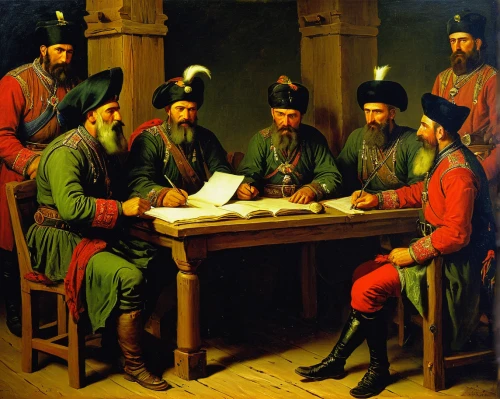 the order of cistercians,wise men,binding contract,the conference,orders of the russian empire,round table,seven citizens of the country,exchange of ideas,christopher columbus's ashes,council,ottoman,advisors,meticulous painting,khokhloma painting,the middle ages,cossacks,the tablet,board room,sultan ahmed,order of precedence,Conceptual Art,Sci-Fi,Sci-Fi 20
