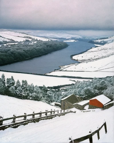 upper derwent valley,ladybower reservoir,north yorkshire moors,brecon beacons,ardennes,north yorkshire,winter landscape,snow bridge,snowy landscape,peak district,aberdeenshire,snow landscape,yorkshire,trossachs national park - dunblane,loch venachar,winter lake,wicklow,wintry,otago,yorkshire dales,Illustration,Paper based,Paper Based 12