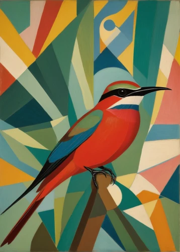 bee eater,bird painting,colorful birds,scarlet honeyeater,european bee eater,sunbird,bird illustration,red bird,ornamental bird,coastal bird,bird pattern,an ornamental bird,red beak,tropical bird,migratory bird,song bird,bird drawing,scarlet ibis,humming-bird,humming bird,Art,Artistic Painting,Artistic Painting 35