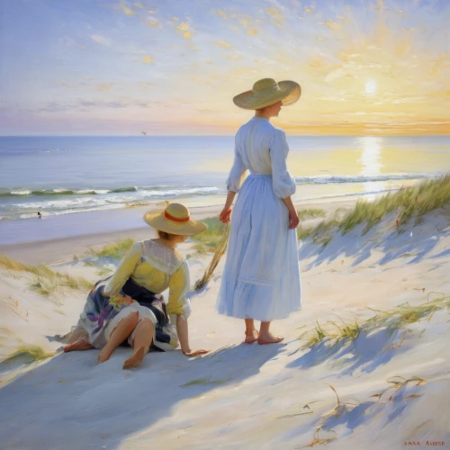 yellow sun hat,sun hats,beach landscape,sunrise beach,carol colman,summer evening,carol m highsmith,sun hat,high sun hat,sun and sea,summer day,young couple,asher durand,people on beach,oil painting,little girl and mother,ordinary sun hat,pilgrims,golden sands,the evening light,Unique,3D,Panoramic