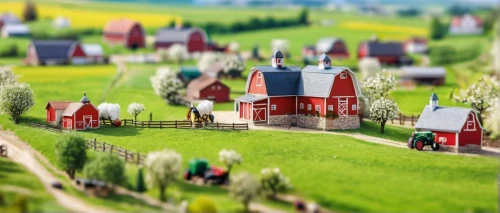 tilt shift,houses clipart,wooden houses,miniature house,farm background,row of houses,villages,farms,red barn,aurora village,farm yard,cottages,escher village,farmstead,rural,farm landscape,folk village,agricultural,farmland,farm set,Unique,3D,Panoramic