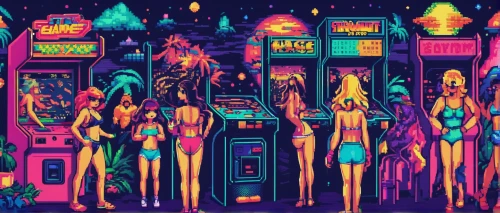 neon ghosts,pinball,neon drinks,neon cocktails,trip computer,colorful city,neon coffee,psychedelic art,neon light,neon lights,80s,arcade games,neon carnival brasil,neon candies,black light,neon body painting,slot machines,nightlife,neon,pixel cells,Unique,Pixel,Pixel 04