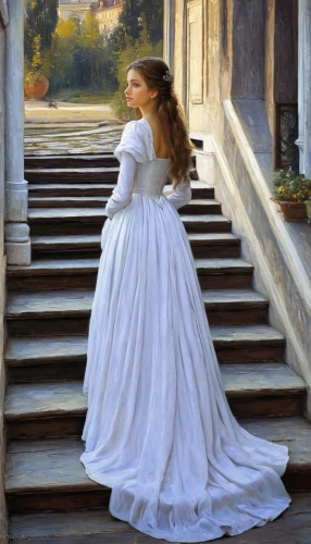 girl in a long dress,wedding gown,debutante,wedding dresses,wedding dress,bridal dress,ball gown,bridal clothing,bridal,girl in white dress,romantic portrait,cinderella,evening dress,blonde in wedding dress,girl in a historic way,victorian lady,overskirt,young woman,a girl in a dress,bride,Art,Classical Oil Painting,Classical Oil Painting 18