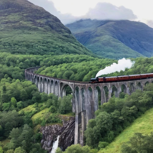 hogwarts express,scotsman,bernina railway,sweeping viaduct,steam train,steam train furka mountain range,steam special train,scotland,scottish highlands,long-distance train,international trains,viaduct,glacier express,steam locomotives,steam railway,steam power,highland main line,express train,north of scotland,full steam,Conceptual Art,Daily,Daily 34