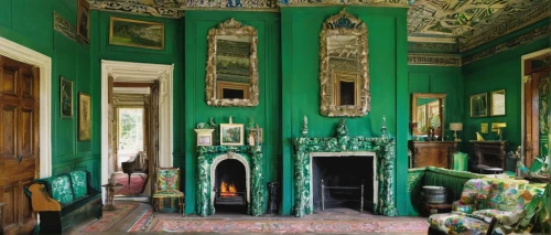 sitting room,ornate room,billiard room,stately home,wade rooms,interior decor,royal interior,patrol,house painting,victorian style,green wallpaper,danish room,victorian,rococo,napoleon iii style,green,dandelion hall,highclere castle,pine green,dillington house,Art,Artistic Painting,Artistic Painting 38