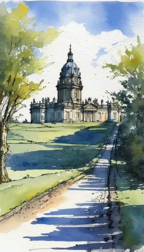 stately home,croome,watercolor sketch,watercolour,trinity college,watercolor,church painting,downton abbey,watercolor tea,oxford,house painting,watercolor background,watercolor blue,château,watercolors,towards the garden,watercolor painting,chateau,watercolor paint,highclere castle,Conceptual Art,Sci-Fi,Sci-Fi 01