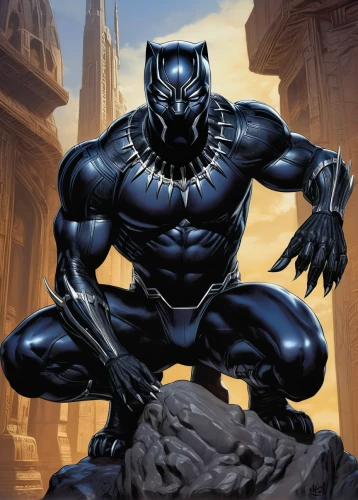 panther,canis panther,venom,black cat,wolverine,wall,cleanup,kneel,black warrior,marvel comics,gargoyle,scales of justice,gorilla soldier,black beetle,figure of justice,blue demon,destroy,iron,gargoyles,head of panther,Conceptual Art,Sci-Fi,Sci-Fi 02