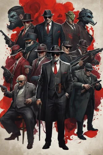 mafia,gentleman icons,steam icon,game illustration,steam release,spy visual,assassins,mobster,spy,assassination,gangstar,game art,al capone,the pandemic,the game,kingpin,plan steam,revolvers,mobster couple,gentlemanly,Illustration,Abstract Fantasy,Abstract Fantasy 18