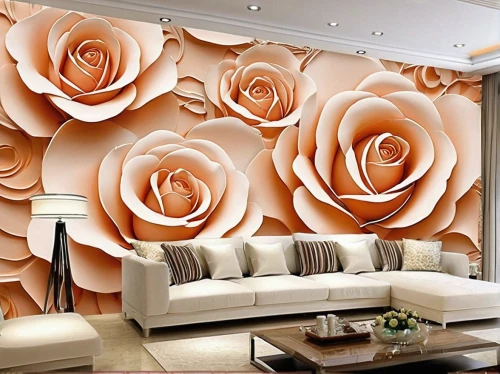 flower wall en,wall decoration,flower art,spray roses,blooming roses,decorative art,interior decoration,flower painting,fabric roses,noble roses,modern decor,contemporary decor,wall decor,wall plaster,roses pattern,paper flower background,interior design,bicolored rose,flower fabric,decorates,Illustration,Retro,Retro 06