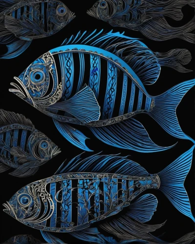 blue stripe fish,blue fish,blue angel fish,fish collage,porcupine fishes,ornamental fish,pallet surgeonfish,forage fish,marine fish,fishes,pallet doctor fish,fighting fish,tropical fish,mackerel,fish in water,sardine,trigger fish,beautiful fish,hawaii doctor fish,shoal,Illustration,Realistic Fantasy,Realistic Fantasy 46