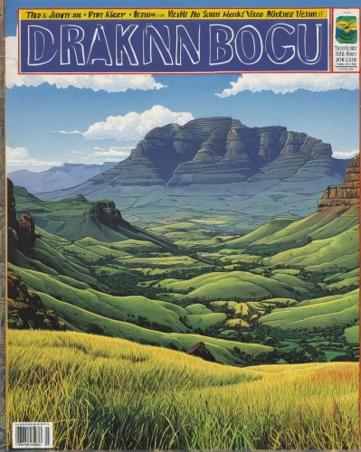 drakensberg mountains,magazine cover,cd cover,drainage basin,cover,5 dragon peak,dosbox,south africa,blank vinyl record jacket,braising,magazine - publication,the print edition,beatenberg,south african,basotho,mountain range,dragon of earth,bodhrán,bayan ovoo,south africa zar,Illustration,American Style,American Style 15