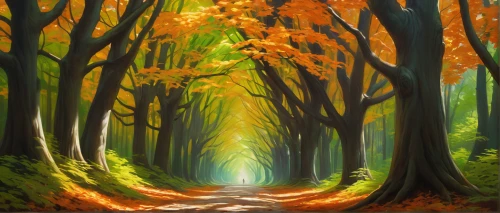 autumn forest,forest road,forest path,tree lined path,deciduous forest,tree lined lane,forest landscape,autumn background,maple road,tree-lined avenue,forest background,chestnut forest,fairytale forest,germany forest,autumn scenery,enchanted forest,autumn landscape,tree grove,autumn trees,holy forest,Conceptual Art,Fantasy,Fantasy 03