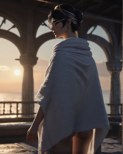 positano,bathrobe,white clothing,tiber riven,capri,dawn,daybreak,dusk,horizon,sunrise,rome 2,natural cosmetic,kimono,venetian,sun bride,sunset,summer evening,towel,odyssey,summer items,Illustration,American Style,American Style 06