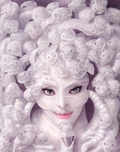 medusa,angora,white rose snow queen,the snow queen,bjork,medusa gorgon,ice queen,porcelain rose,pierrot,meringue,white lady,albino,bichon frisé,fantasy portrait,celestial chrysanthemum,porcelain dolls,female doll,hedwig,rose quartz,doll's facial features,Game&Anime,Manga Characters,Fantasy