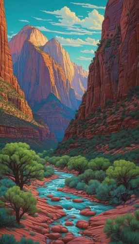 canyon,fairyland canyon,grand canyon,zion,guards of the canyon,desert landscape,oheo gulch,mountain landscape,red rock canyon,desert desert landscape,valley,mountainous landscape,river landscape,mountain valleys,arid landscape,mountain river,mountain valley,zion national park,mountain scene,valley of the moon,Conceptual Art,Daily,Daily 25