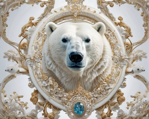 white bear,ice bear,icebear,polar bear,polar,white shepherd,samoyed,nordic bear,landseer,aurora polar,white dog,polar bears,polar aurora,art nouveau frame,fractalius,ivory,lion white,porcelaine,white lion,great bear,Conceptual Art,Fantasy,Fantasy 22