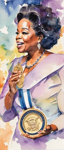 sarah vaughan,ella fitzgerald,woman holding pie,golden medals,watercolor painting,watercolor,watercolor tea,watercolor women accessory,gold medal,watercolor paint,watercolors,woman with ice-cream,maria bayo,olympic gold,coffee watercolor,watercolour,watercolor sketch,blue ribbon,water color,olympic medals,Illustration,Paper based,Paper Based 25