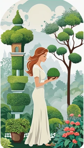 bridal veil,girl with tree,birch tree illustration,background vector,art deco background,forest background,garden of eden,wedding invitation,landscape background,hydrangea background,girl in the garden,birch tree background,greenhouse cover,background ivy,secret garden of venus,frame border illustration,game illustration,girl in a wreath,bridal veil fall,honeymoon,Unique,Design,Sticker