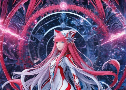 sidonia,mezzelune,nine-tailed,kos,cg artwork,rusalka,eris,priestess,aporia,angel and devil,luka,unicorn background,constellation unicorn,magna,zodiac sign libra,angelology,fantasia,goddess of justice,angel,artemis,Illustration,Retro,Retro 24