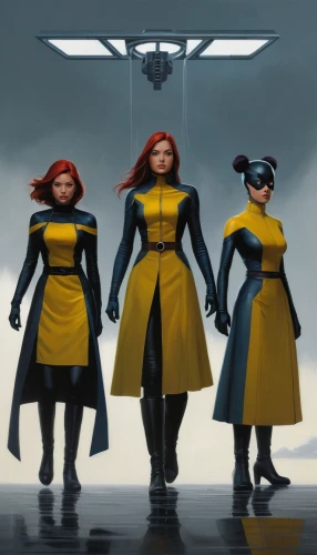 x-men,transistor,xmen,x men,kryptarum-the bumble bee,sci fiction illustration,nightshade family,three primary colors,gear shaper,game illustration,yellow and black,sprint woman,clergy,uniforms,canary,storm troops,angels of the apocalypse,transistor checking,concept art,high-visibility clothing,Conceptual Art,Sci-Fi,Sci-Fi 07
