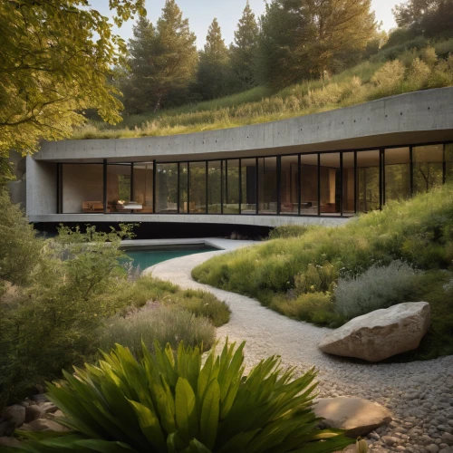 dunes house,house in the mountains,modern house,mid century house,house in mountains,modern architecture,beautiful home,grass roof,mid century modern,home landscape,roof landscape,house by the water,archidaily,house in the forest,summer house,timber house,ruhl house,cubic house,3d rendering,futuristic architecture,Photography,General,Natural