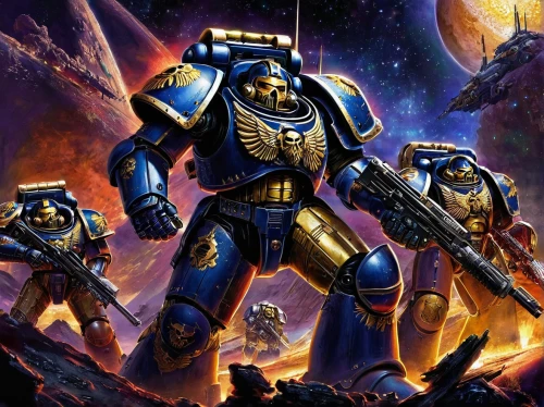 dark blue and gold,storm troops,tau,patrols,destroy,scarabs,emperor of space,cg artwork,wall,shield infantry,guards of the canyon,scarab,background image,thanos,sterntaler,argus,nova,alien warrior,defense,robot in space,Illustration,Paper based,Paper Based 09