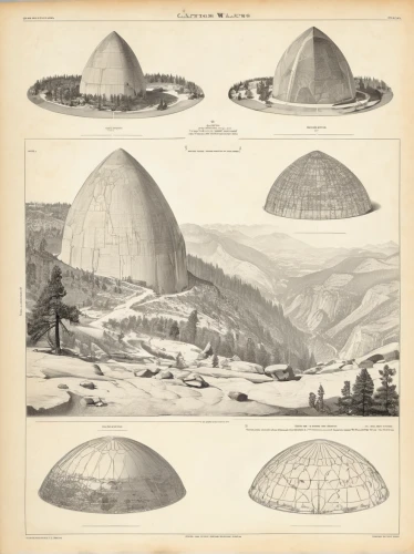 roof domes,dome,half-dome,musical dome,dome roof,globes,lithograph,conical hat,snowglobes,round hut,yurts,cross sections,granite dome,planetarium,snow globes,airships,illustrations,globe,bee-dome,alpine hats,Unique,Design,Infographics