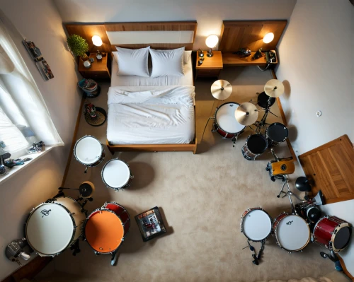 drum set,great room,the living room of a photographer,drum kit,guestroom,guest room,room,playing room,one room,remo ux drum head,rental studio,music instruments on table,gong bass drum,hotel rooms,hotel room,drums,drumhead,one-room,boy's room picture,rooms,Photography,General,Natural