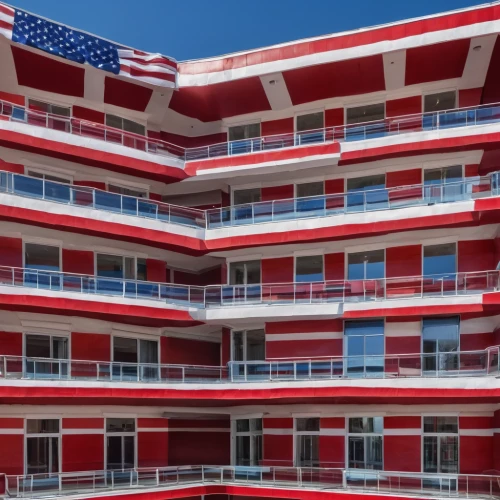 americana,liberia,red white,flag of the united states,america flag,us flag,red white blue,flag day (usa),patriotic,balconies,puerto rico,u s,american flag,apartment building,united state,patriotism,america,apartment block,usa,french building,Photography,General,Natural