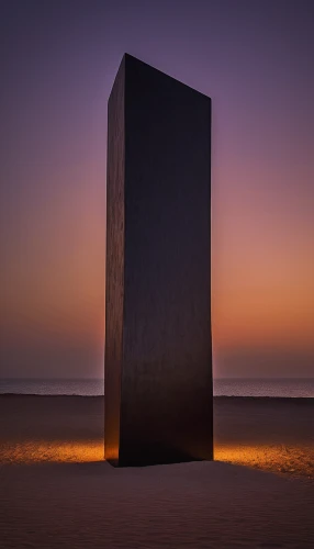 monolith,holocaust memorial,stelae,cube surface,obelisk,megalith,corten steel,steel sculpture,protected monument,daymark,cube background,cube sea,the tropic of cancer,monolithic part of the waters,crosby beach,dhabi,qatar,memorial,stele,united arab emirates,Illustration,Paper based,Paper Based 26
