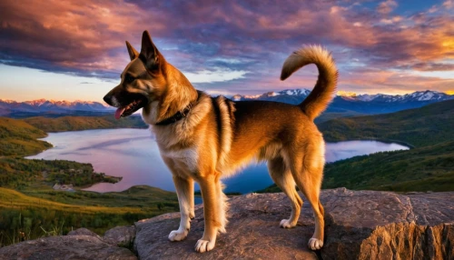 majestic nature,german shepherd,german shepherd dog,bohemian shepherd,norwegian lundehund,shepherd dog,gsd,king shepherd,norwegian buhund,vigilant dog,carpathian shepherd dog,majestic,dog hiking,bavarian mountain hound,estrela mountain dog,tyrolean hound,shiloh shepherd dog,alsatian,old german shepherd dog,czechoslovakian wolfdog,Illustration,American Style,American Style 04