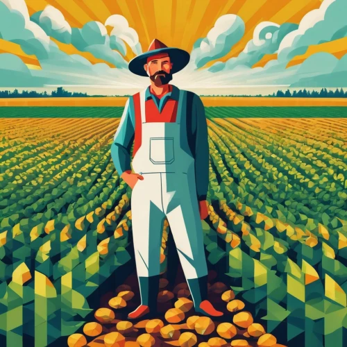 farmworker,field of cereals,farmer,agriculture,agroculture,agricultural,winemaker,farm workers,farmers,cereal cultivation,pesticide,aggriculture,grant wood,field cultivation,potato field,cash crop,cultivated field,fruit fields,farming,pineapple fields,Illustration,Vector,Vector 17