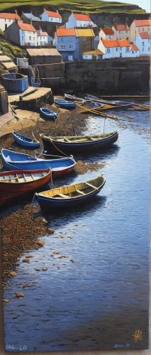 small boats on sea,boats in the port,fishing boats,fishing village,row boats,rowboats,wooden boats,boats,harbour,bohuslän,rowing boats,gondolas,harbor,port,eastern harbour,titicaca,boat landscape,boat harbor,boat yard,curaçao,Illustration,Japanese style,Japanese Style 18