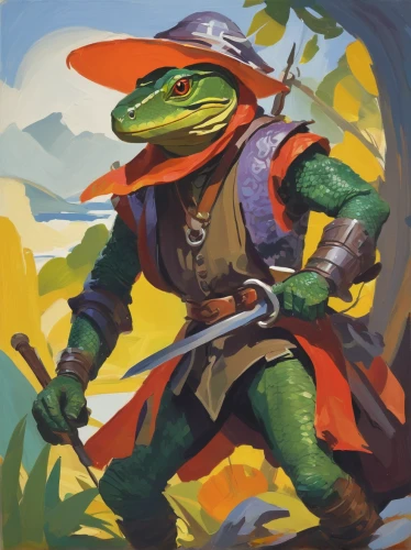 frog king,kobold,frog prince,frog background,patrol,frog man,bullfrog,raphael,frog through,green frog,ranger,adventurer,running frog,skink,grenadier,frog,man frog,true toad,game illustration,bufo,Art,Artistic Painting,Artistic Painting 41