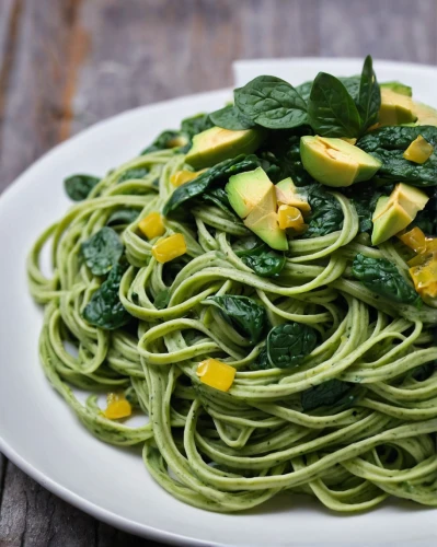 spaghetti aglio e olio,creamed spinach,pesto,spinach salad,lemon basil,callaloo,green salad,spinach,glass noodle salad,tagliatelle,mustard greens,vegan nutrition,rajas con crema,japanese spinach,lacinato kale,watercress,green dragon vegetable,linguine,sea salad,summer squash,Illustration,Abstract Fantasy,Abstract Fantasy 19