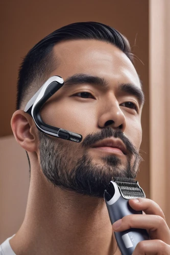 bluetooth headset,wireless headset,personal grooming,cordless telephone,nail clipper,mp3 player accessory,handheld device accessory,the long-hair cutter,management of hair loss,jaw harp,bar code scanner,telephone accessory,eyelash curler,shaving,reading magnifying glass,man talking on the phone,corded phone,telephone handset,magnifier glass,airpod,Art,Artistic Painting,Artistic Painting 50