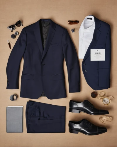 navy suit,men's suit,wedding suit,suit of spades,suit,navy blue,white-collar worker,blazer,businessman,formal wear,men clothes,formal attire,suits,chef's uniform,school uniform,flat lay,overcoat,men's wear,frock coat,suit trousers,Unique,Design,Knolling