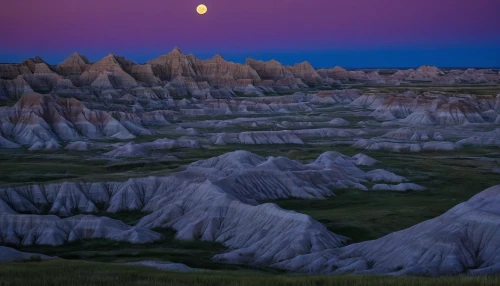 badlands national park,badlands,cappadocia,lunar landscape,moonscape,moon valley,hoodoos,moonrise,valley of the moon,united states national park,fantasy landscape,moonlit night,alien planet,karst landscape,beautiful landscape,full moon,alien world,rock formations,volcanic landscape,moonlit,Art,Artistic Painting,Artistic Painting 25