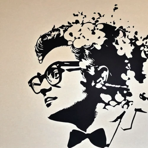 silhouette art,stencil,art silhouette,multi layer stencil,wall sticker,romanescu,stencils,ink painting,effect pop art,floral silhouette frame,bouffant,smoke art,cool pop art,monoline art,pop art style,groucho marx,mozart,silhouette of man,spectacles,wall art,Illustration,Black and White,Black and White 31