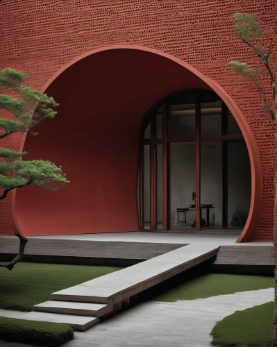 red bricks,corten steel,red roof,red brick,3d rendering,archidaily,render,japanese architecture,frame house,cubic house,red brick wall,landscape red,garden design sydney,brickwork,school design,asian architecture,red earth,3d render,outdoor structure,brick house,Photography,Documentary Photography,Documentary Photography 08