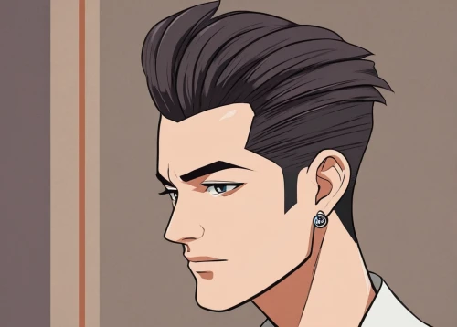 pompadour,smooth hair,feathered hair,mohawk hairstyle,quiff,chonmage,pomade,mullet,hairstyle,hair gel,bouffant,layered hair,flattop,rockabilly style,hair shear,hairs,hair,pin hair,black pine,pine i am looking for a good face,Illustration,Japanese style,Japanese Style 06
